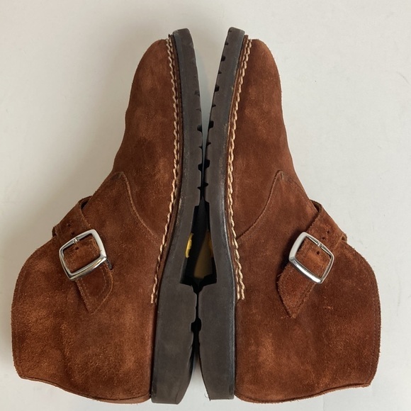 BONTONI Visionario Brown Suede Monk Boot 9.5 Italian Designer Old Money Luxury main image 8